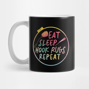 Eat Sleep Hook Rugs Repeat Rug Hooking Gift Mug